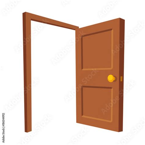 Open Door Isolated Illustration Stock Image And Royalty Free Vector