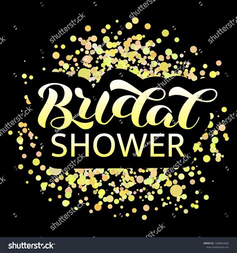 Bridal Shower Lettering Word Banner Clothes Stock Vector Royalty Free