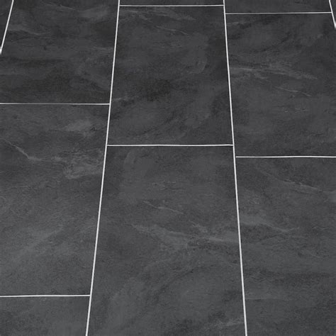 Milano Black Cleft Slate Lvt Flooring Black Vinyl Flooring White