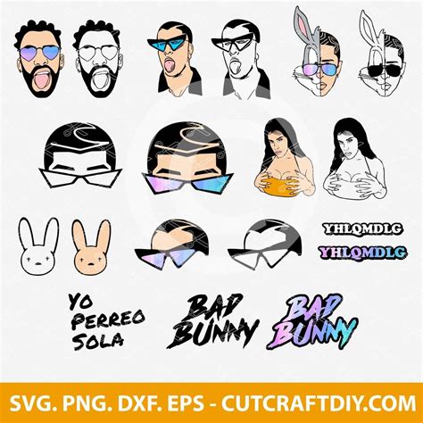 BAD BUNNY SVG, El Conejo Malo SVG, PNG, DXF, EPS, Cut Files