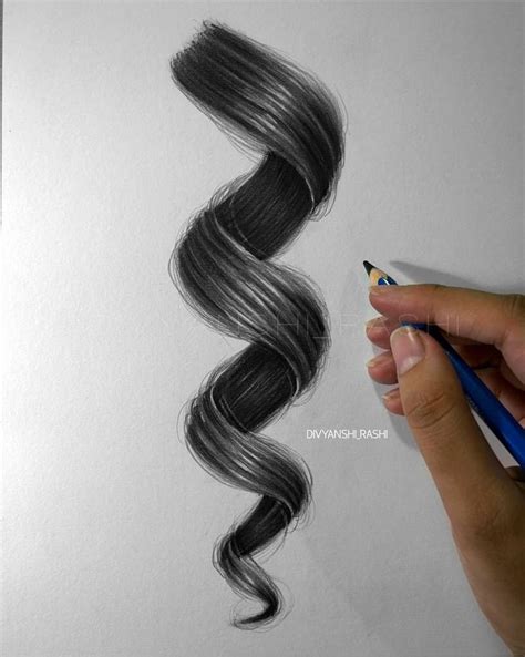 How To Draw Realistic Hair Graphiteandcharcoal Realistic Hair Drawing