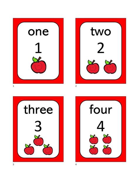 Numbers Flash Cards Numbers 1 To 20 Kindergarten Etsy In 2021