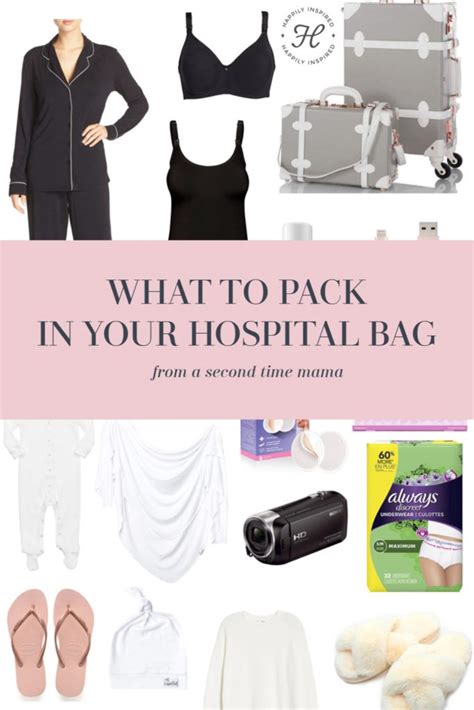 What To Pack In Hospital Bag Hospital Bag Checklist Happily Inspired