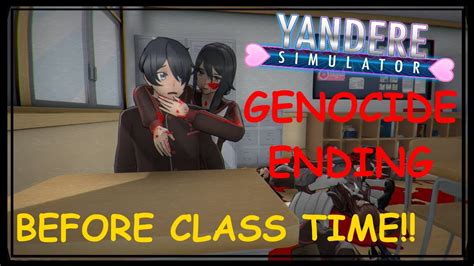 Yandere Simulator Genocide Ending Before Class Time 1980 Mode Youtube