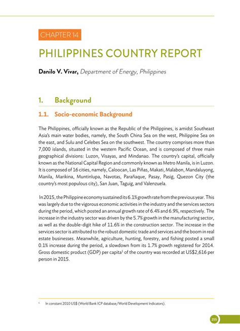 Pdf Philippines Country Report€¦ · In 2015 The Philippine Economy