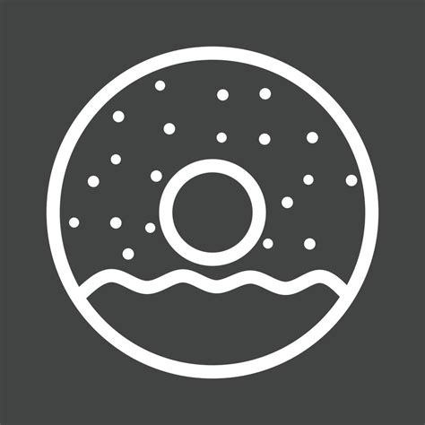 Doughnut Sprinkled Line Inverted Icon 15296068 Vector Art At Vecteezy