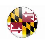 Maryland Icon Round Flag State States America