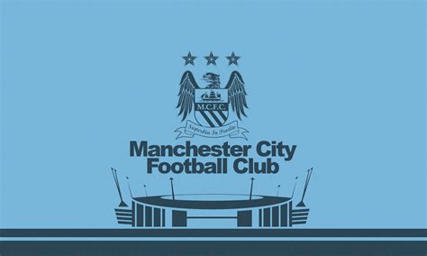 Black And White Manchester City Football Club Logo Wallpaper