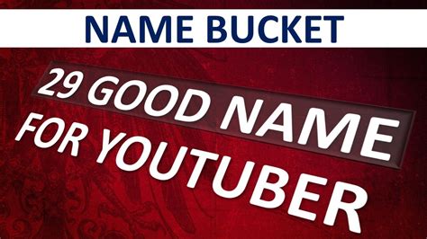 29 Best Names For Start A Good Youtube Gaming Channel Youtube