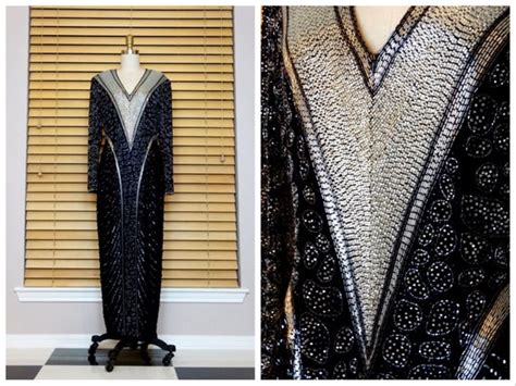 Heavy Fully Beaded Gown Art Deco Bead And Sequin D Gem