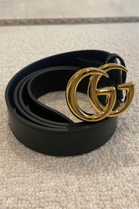 Gucci Gg Marmont Leather Belt Shiny Buckle Jaguar Luxury Fashion