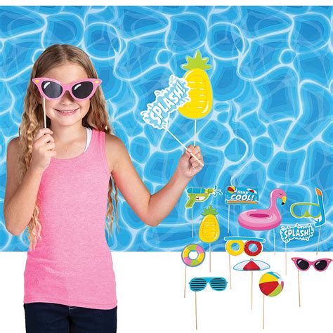 Pool Party Photo Booth Kit 15 Pc