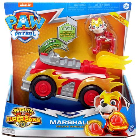 Paw Patrol Mighty Pups Super Paws Marshall Figure Tv And Movie Character