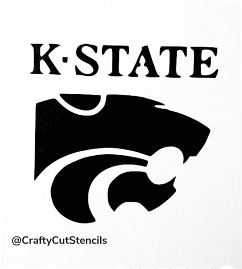 Kansas State Wildcats Stencil Durable And Reusable Stencils 7x4 Inch Free