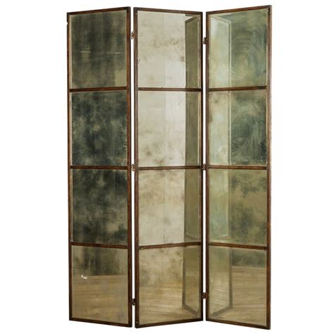 These can easily be remedied by lightly rubbing the. Mercurised Antique mirror 3 Panel Screen at 1stdibs