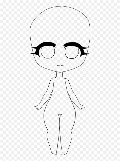 Anime Chibi Girl Base 202707 Line Art Hd Png Download 692x1153