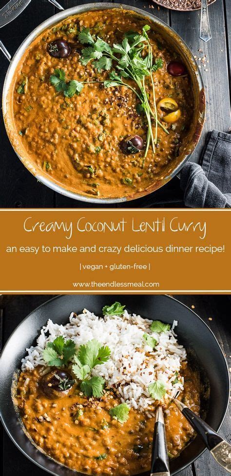 Add the garlic to the pan and cook for about 2 minutes. Creamy Coconut Lentil Curry | Recipe (With images ...