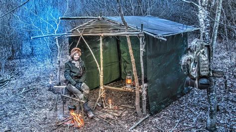 Building A Long Term Shelter In The Woods Bushcraft Shelter Bench