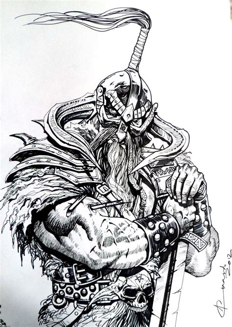 battleready on deviantart viking drawings warrior