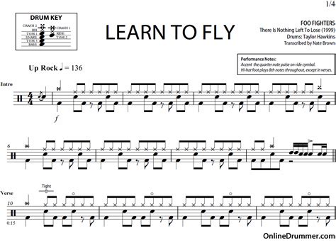 Whether they're playing from the head, heart, crotch, or some combination of the three, the drummers that. Learn To Fly - Foo Fighters - Drum Sheet Music | OnlineDrummer.com