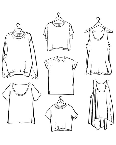 80 Off Sale Vector Woman Clothing Set Outline Clipart Etsy Drawing
