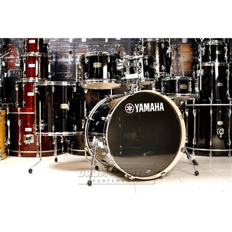 Yamaha Stage Custom Birch 5pc Drum Set W22 Bd Raven Black Dcp