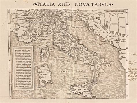 Italy By Sebastian Münster Sanderus Antique Maps Antique Map Webshop