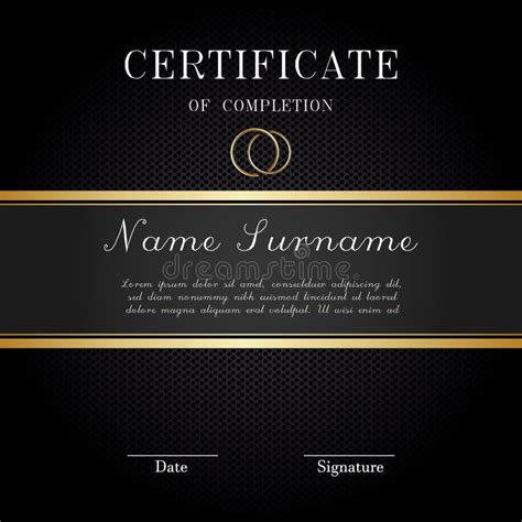 Premium Golden Black Certificate Template Design Certificate Template