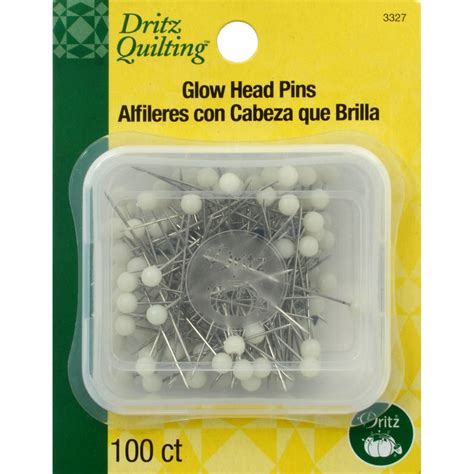 Dritz Quilting Glow Head Pins 100pkg