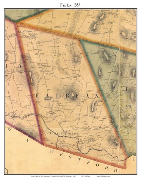 Franklin Grand Isle Vt 1857 Town Maps