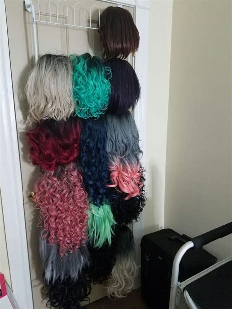 Polystyrene female display mannequin head dummy wig stand manikin foam styrofoam. Shoe rack, wig organization, colorful hair, WIGS, Janet ...