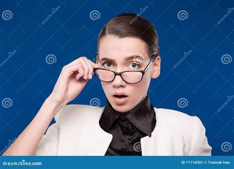 Brunette With Glasses Stock Image Image Of Face Girl 71710301