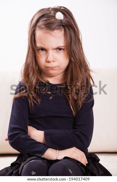 Angry Little Girl Crossed Arms Stock Photo 194017409 Shutterstock