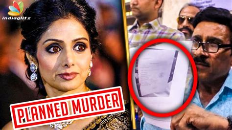 Is Sridevis Death A Planned Murder Latest Cinema News Youtube