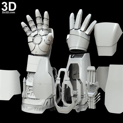 Measure a circle that fits well in the palm of your hand. 3D Printable Iron Man Mark XLII (Model: MK 42) Gauntlet / Hand / Glove / Forearm with Missile ...