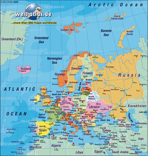 Map Of Europe Map Of The World Political General Map