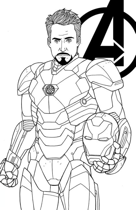 Omalovánka Slavný Iron Man K Vytisknutí Zdarma