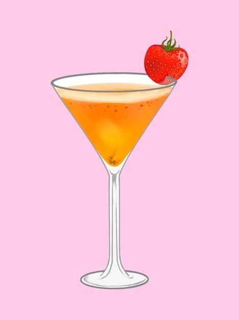 Free Vector Tropical Beach Party Cocktail Illustration