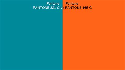 Pantone 321 C Vs Pantone 165 C Side By Side Comparison