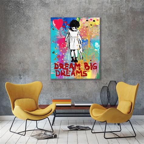 Downloadable Digital Print Dream Big Dreams Banksy Style Etsy