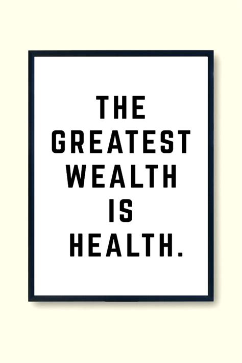 The Greatest Wealth Is Health 11x14 Printable Digital Etsy