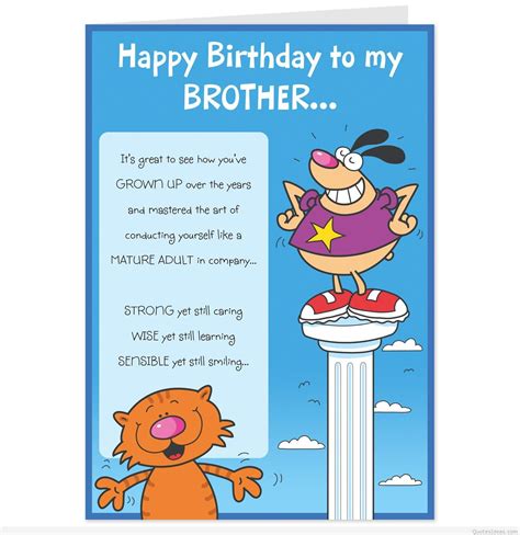 Free Printable Funny Birthday Cards For Brother
