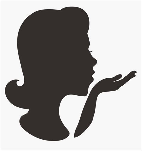 Woman Blowing Kiss Silhouette Svg Cut File Woman Blowing Kiss