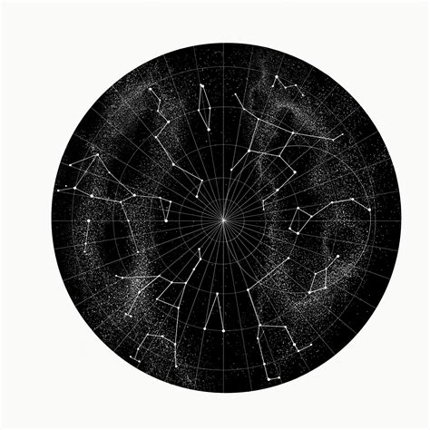 Constellation Star Map Illustration Yaratıcı