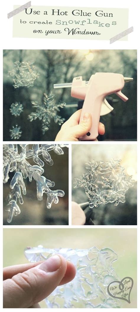 Use A Glue Gun To Make Snowflakes On Ur Window Musely