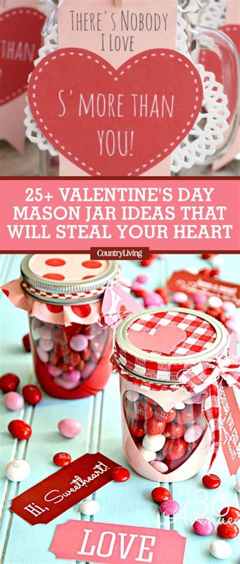 Check out these 20 valentine's gift ideas to ease your stress over the holiday and make those you love feel amazing! 25 Cute Valentines Day Mason Jars Ideas -Valentine's Day Mason Jar Crafts