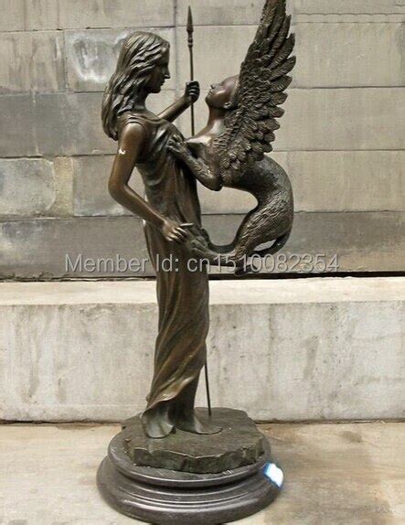 18greek Mythology Art Nude Bronze Marble Wing Gryphon Grasp Athena Belle Statu In Statues