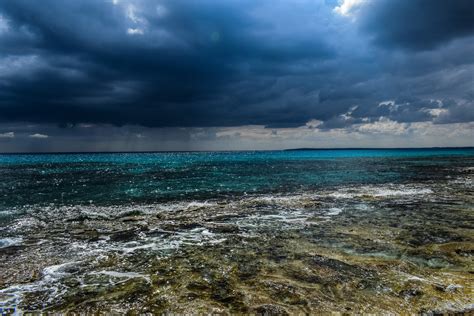 Storm Clouds Over The Sea Image Free Stock Photo Public Domain