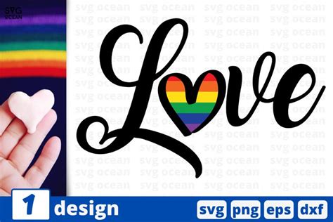 Download Rainbow love sign SVG cut file | Rainbow heart cricut (676862) | Cut Files | Design Bundles