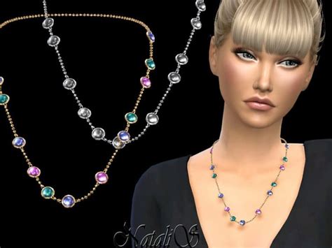 Natalis Mixed Gemstones Medium Chain Mod Sims 4 Mod Mod For Sims 4